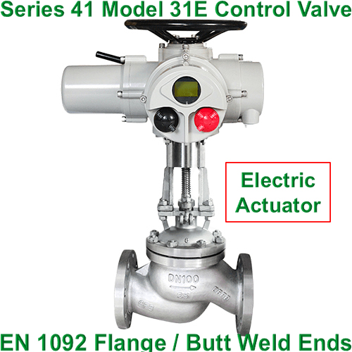 Electric Globe Valve, DIN Control Valve, Globe Valve with Electric